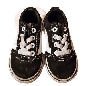 Vans Kids Black and White Sneakers